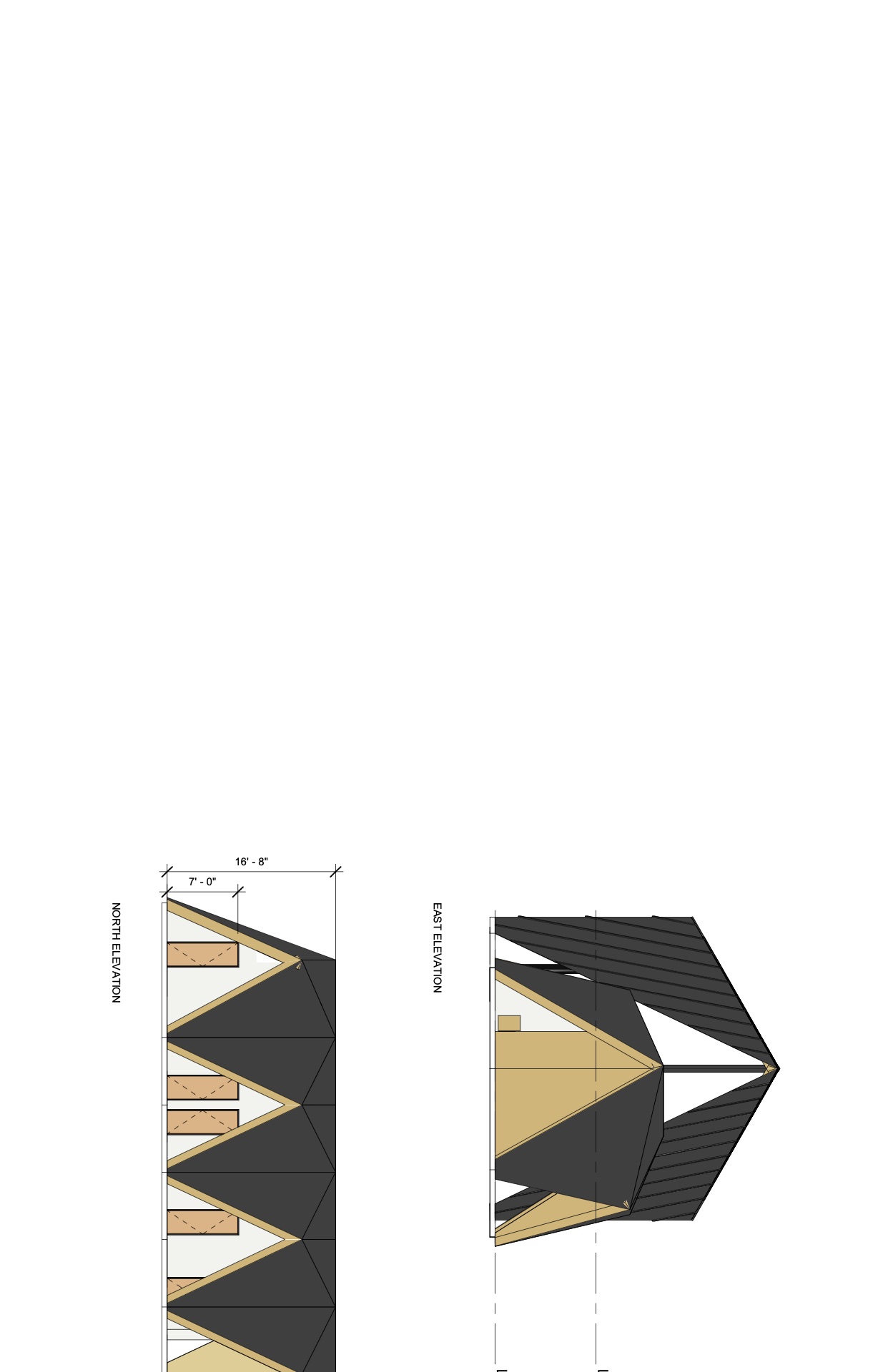 The Origami House — Sketches & Drawings, Unbuilt — site to be found